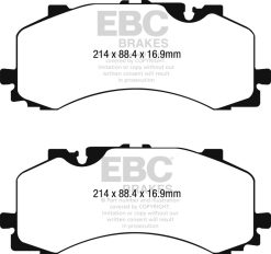 EBC 2016+ Audi Q7 3.0L Supercharged Orangestuff Front Brake Pads