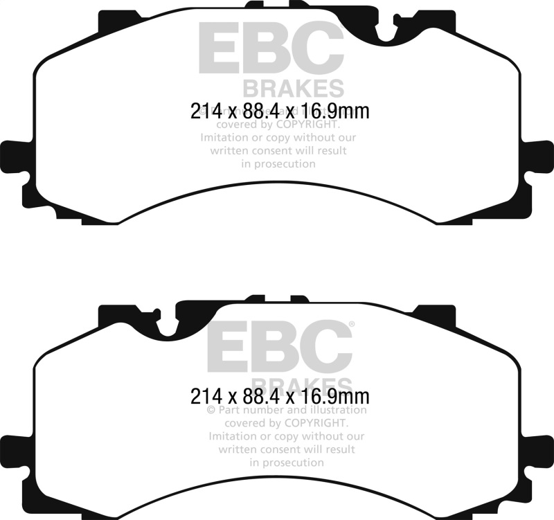 EBC 2016+ Audi Q7 3.0L Supercharged Orangestuff Front Brake Pads