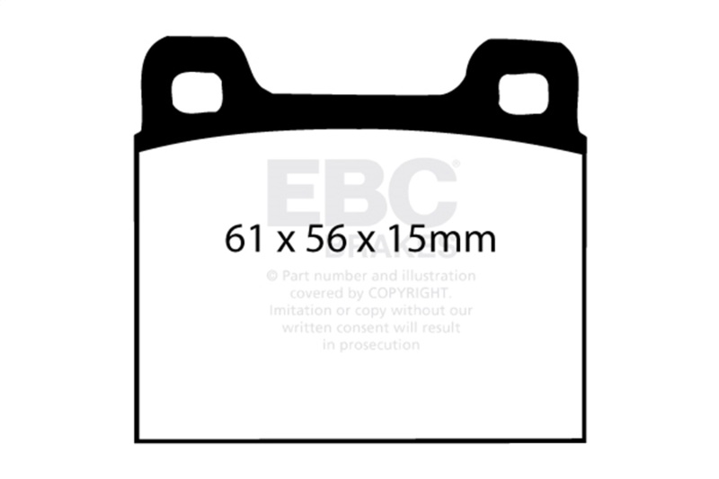 EBC 64-69 Porsche 911 2.0 (M Caliper) (Solid front rotor) Bluestuff Front Brake Pads - Image 2