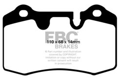 Alternative view of EBC 04-12 Aston Martin DB9 5.9 Yellowstuff Rear Brake Pads