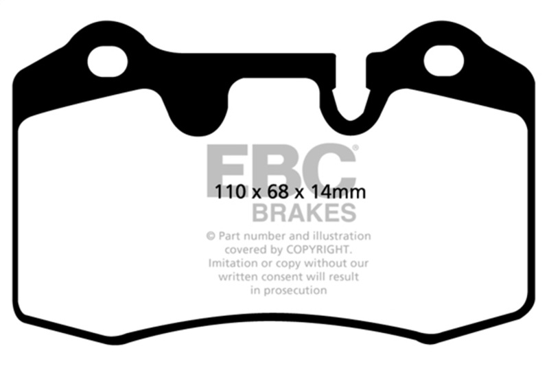 EBC 04-12 Aston Martin DB9 5.9 Yellowstuff Rear Brake Pads - Image 2