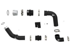 Alternative view of aFe 23-24 Ford F250/F350 Super Duty V8-6.7L BladeRunner 3 In. Aluminum Hot and Cold Charge Pipe- BLK