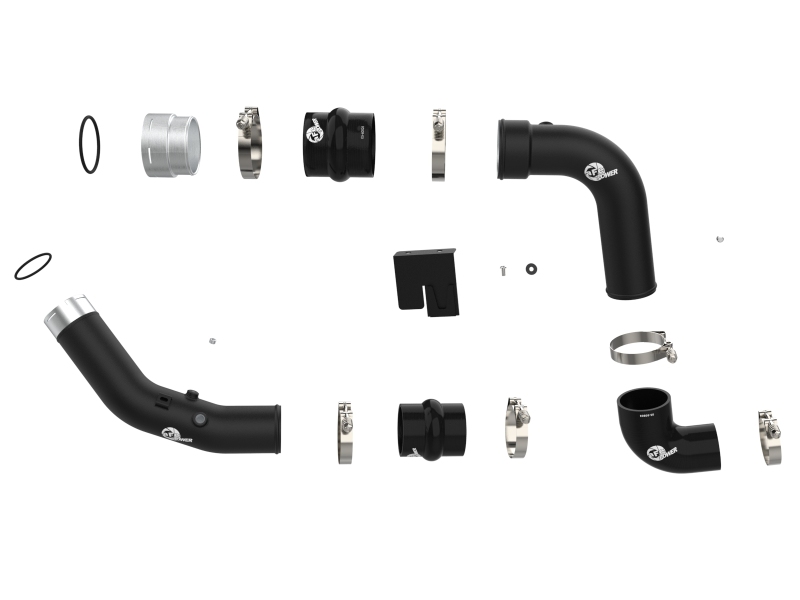 aFe 23-24 Ford F250/F350 Super Duty V8-6.7L BladeRunner 3 In. Aluminum Hot and Cold Charge Pipe- BLK - Image 2