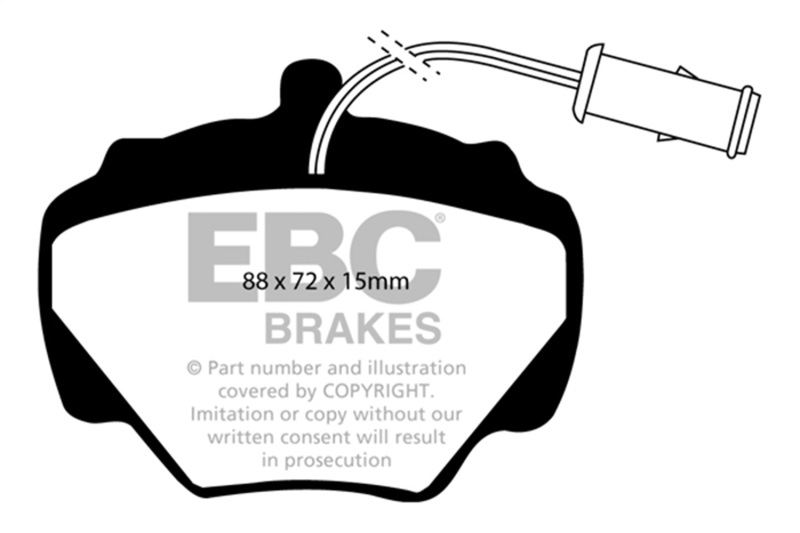 EBC 92-97 Land Rover Defender Yellowstuff Rear Brake Pads - Image 2