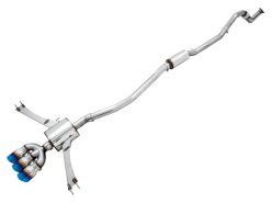 AWE 17-20 Honda Civic Si Touring Edition Triple Vapor Blue Exhaust w/ Front Pipe