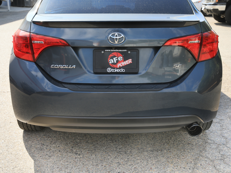 aFe 14-19 Toyota Corolla 1.8L Takeda 2.5in 304SS Axle-Back Exhaust w/ Black Tip - Image 4