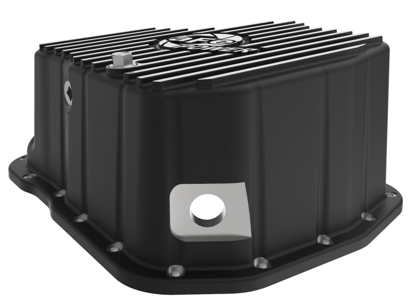 aFe 011-16 GM Diesel Trucks V8-6.6L LML Engine Oil Pan Black POWER Pro Series w/ Machined Fins - Image 5