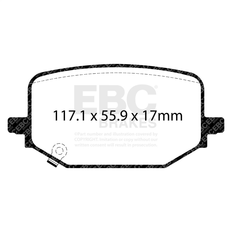 EBC 2020+ Ford Explorer ST 3.0TT Bluestuff Rear Brake Pads - Image 3