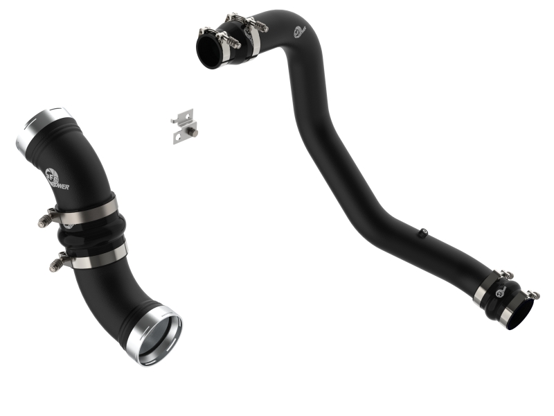 aFe 06-10 GM Diesel Trucks V8 6.6L BladeRunner Aluminum Hot & Cold Charge Pipe Kit - Black