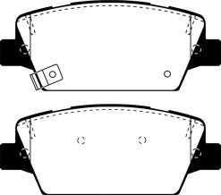 Alternative view of EBC 2017+ Kia Cadenza 3.3L Yellowstuff Rear Brake Pads