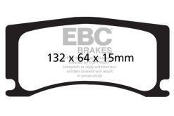 Alternative view of EBC 08-09 Jaguar XKR 4.2L Supercharged (Portfolio) Bluestuff Rear Brake Pads
