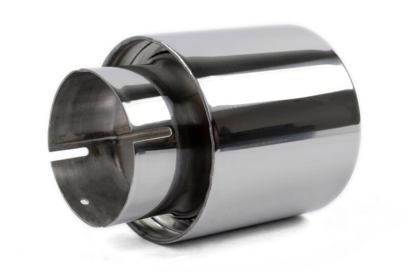 Dinan Double-Walled 4in Clamp-On Exhaust Tip - Polished - 4in Outlet / 3in Inlet - Image 6