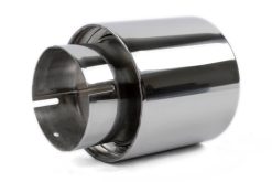 Dinan Double-Walled 4in Clamp-On Exhaust Tip - Polished - 4in Outlet / 2.75in Inlet - Image 5
