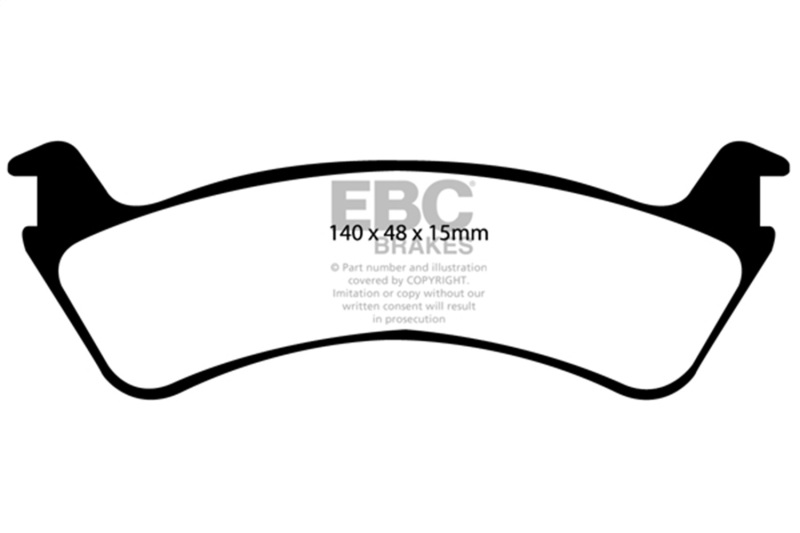 EBC 00-02 Ford Explorer Sport 4.0 2WD (Phenolic Pistons) Yellowstuff Rear Brake Pads - Image 2