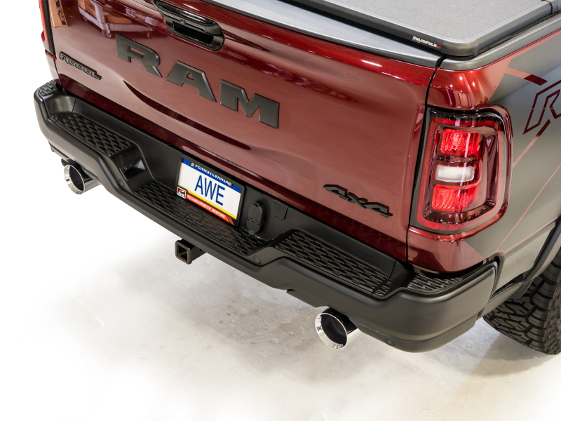 AWE Tuning 2025+ RAM 1500 3.0TT Rebel 0FG Cat-Back Exhaust w/ Chrome Silver Tips - Image 7