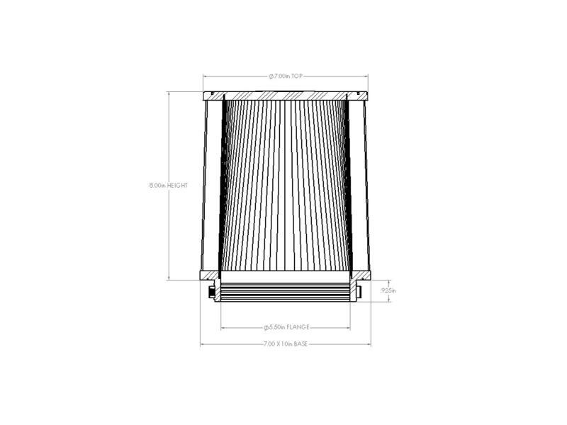 aFe Magnum FORCE Intake Replacement Air Filter w D2 Dura-Dry Media 5-1/2inF x(10x7)inB x7inT x8inH - Image 6