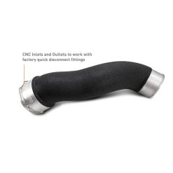 Mishimoto 2024+ Ford Mustang EcoBoost Charge Pipes - Wrinkle Black - Image 3