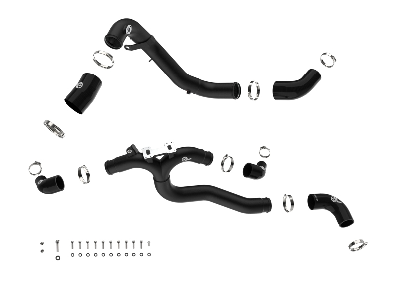 aFe 19-26 Genesis G70 V6 3.3L (tt) BladeRunner Aluminum Hot/Cold Charge Pipe Kit - Red - Image 2