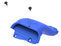 Alternative view of aFe Rapid Induction Dynamic Air Scoop 2021+ Ford F-150V6/V8 - Blue