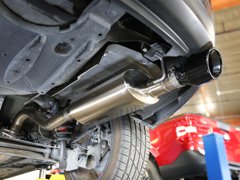 aFe 14-19 Toyota Corolla 1.8L Takeda 2.5in 304SS Axle-Back Exhaust w/ Black Tip - Image 7