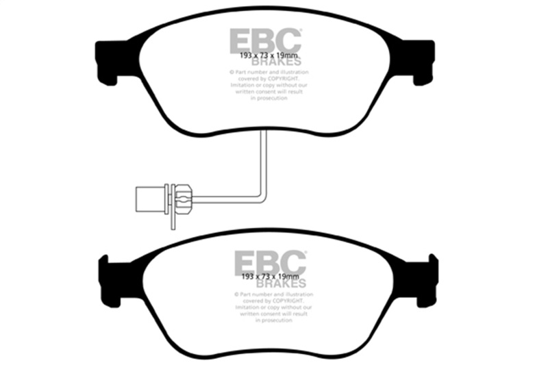 EBC 03-10 Audi A8 Quattro 4.2 Yellowstuff Front Brake Pads - Image 2
