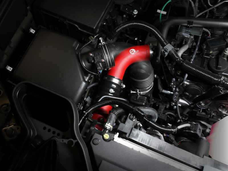 aFe 2024+ Toyota Tacoma BladeRunner 2.5in & 3in Aluminum Hot & Cold Charge Pipe Kit - Red - Image 8