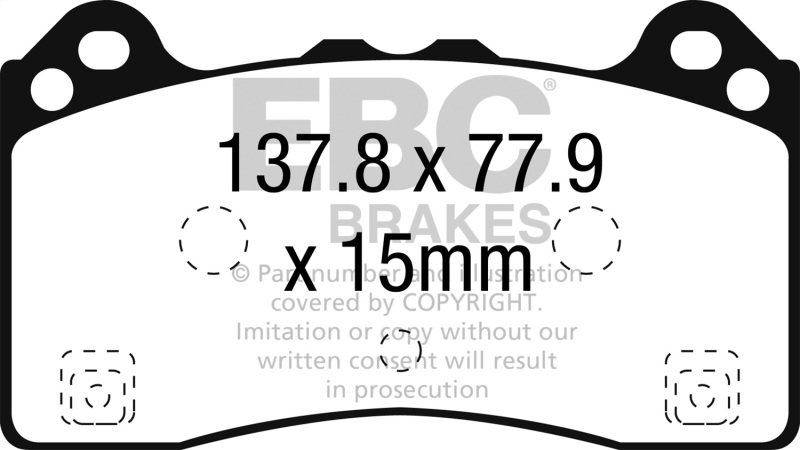 EBC 16-18 Ford Focus RS Bluestuff Front Brake Pads - Image 3