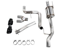 AWE 21-25 Ford F150 (14th Gen Reg Cab) Cat-Back Exhaust - 4.5in Dual Side Exit Diamond Black Tips - Image 10