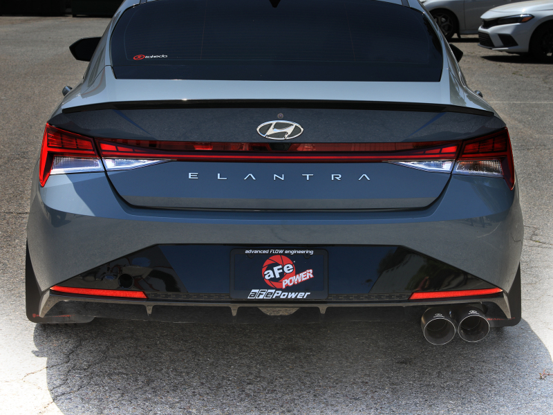 aFe Takeda Axle-Back Exhaust System Hyundai Elantra N Line 21-25 L4-1.6L- Black Tip - Image 4