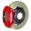 Brembo 02-06 Mini Cooper Front GT BBK 4 Piston Cast 2pc 320x28 2pc Rotor Drilled-Red