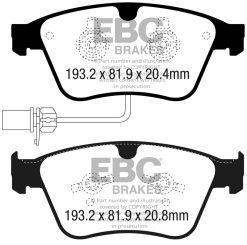 Alternative view of EBC 13-18 Bentley Continental 4.4TT Yellowstuff Front Brake Pads