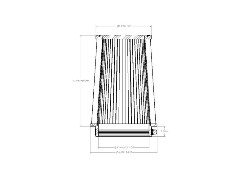 aFe Magnum FORCE Intake Replacement Air Filter w/ D2 Dry Media 5in F x6-1/2in B x5-1/2in T x9in H - Image 6