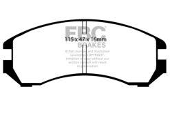 EBC 86-87 Nissan Pulsar NX 1.6 SE Redstuff Front Brake Pads