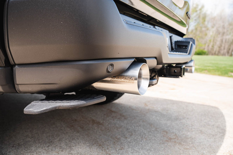 Corsa 25-26 RAM 1500 RHO Crew Cab 3.0L Turbo Cat-Back Dual Rear Exit w/ 5in Single Satin Pro Series - Image 4