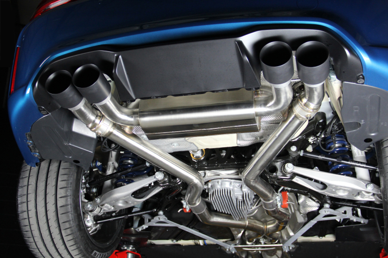 Dinan 19-21 BMW M2 Competition (F87) Free Flow Axleback Exhaust System w/X-Pipe - Black Tips - Image 4