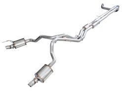 Alternative view of AWE Tuning 2021+ Cadillac Escalade 6.2L ESV 0FG Dual Exit Exhaust System (Reuses OE Tips)