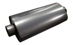 Alternative view of Kooks 3in Oval Center/Center Muffler 18in Long Body Polished Stainless Steel