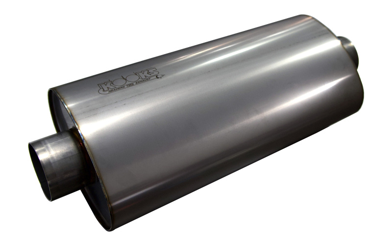 Kooks 3in Oval Center/Center Muffler 18in Long Body Polished Stainless Steel - Image 2
