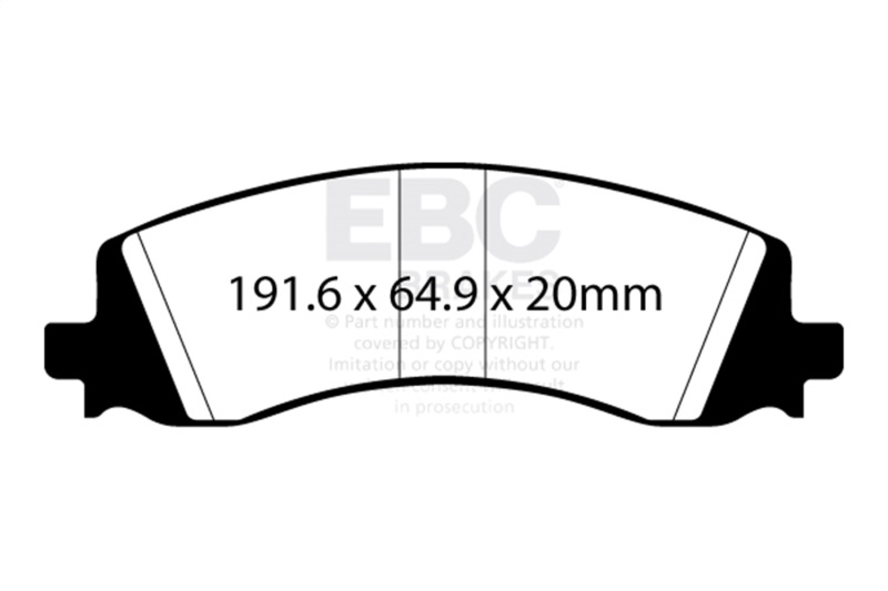 EBC 2019+ Ram 2500 6.4L Orangestuff Rear Brake Pads
