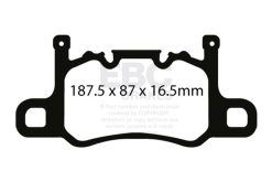 EBC Racing 13-15 Porsche 911 (991) GT3 (Cast Iron Disc Only) RP-1 Race Rear Brake Pads - Image 3