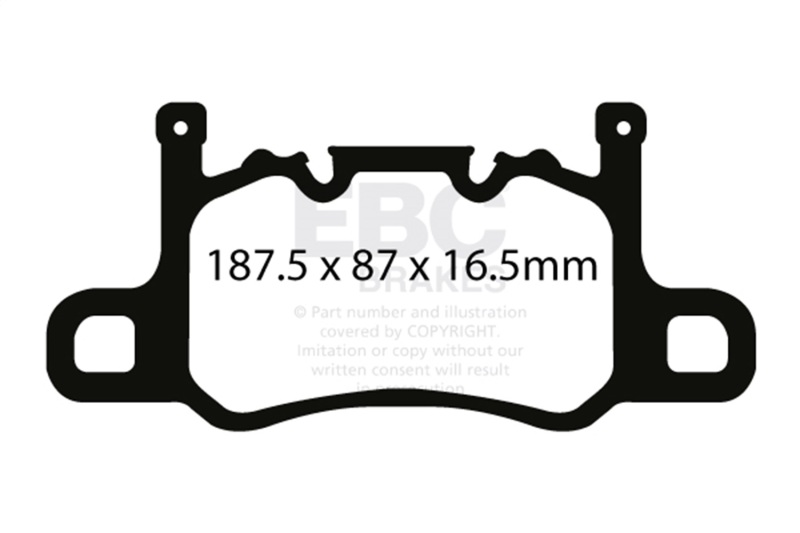 EBC 13-15 Porsche 911 (991) GT3 3.8L (Cast Iron Rotor Only) Bluestuff Rear Brake Pads - Image 2