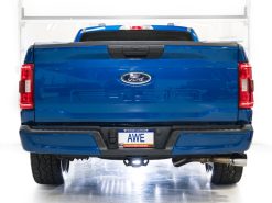 AWE Tuning 21-25 Ford F150 (14th Gen Reg Cab) Cat-Back Exhaust - 4.5in Dual Side Exit Chrome Tips - Image 3