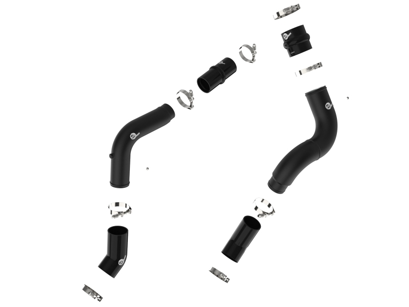 aFe BladeRunner Aluminum Hot and Cold Charge Pipe Kit Black RAM Diesel Trucks 19-23 L6-6.7L (td) - Image 2
