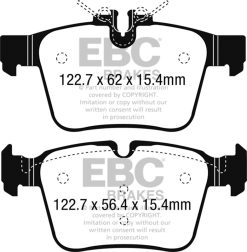 Alternative view of EBC 15+ Mercedes-Benz C300 (W205) 2.0 Turbo 4-matic Yellowstuff Rear Brake Pads