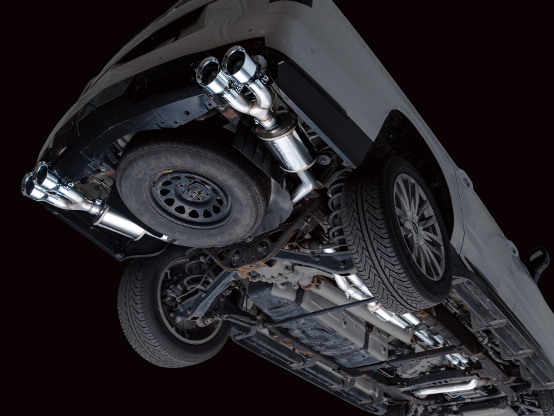AWE Tuning 2021+ Cadillac Escalade 6.2L ESV 0FG Dual Exit Exhaust System w/ 5in Chrome Silver Tips - Image 4