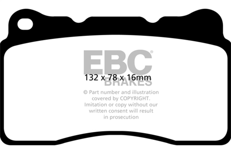 EBC 2016+ Cadillac CT6 2.0L Turbo Yellowstuff Front Brake Pads - Image 2