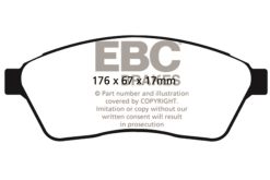 Alternative view of EBC 10-11 Cadillac SRX 2.8 Turbo Yellowstuff Front Brake Pads