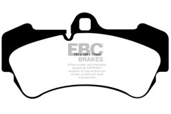 Alternative view of EBC 04-06 Porsche Cayenne 3.2L Bluestuff Front Brake Pads