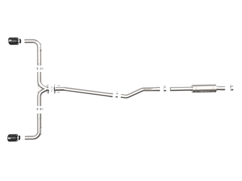 aFe Takeda 2-1/2in 304 SS Cat-Back Exhaust w/ Black Tips 14-18 Mazda 3 L4 2.0L/2.5L - Image 5