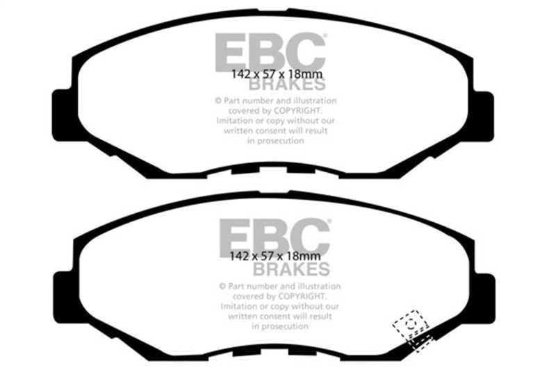 EBC 13-15 Acura ILX 1.5 Hybrid Yellowstuff Front Brake Pads - Image 2